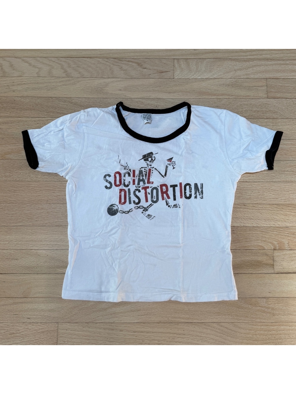 social distortion cropped ringer tee